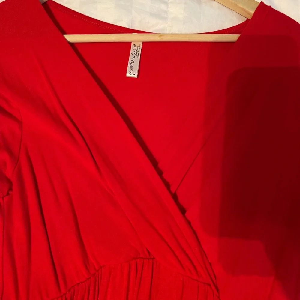 Red maternity dress - Picture 5 of 7